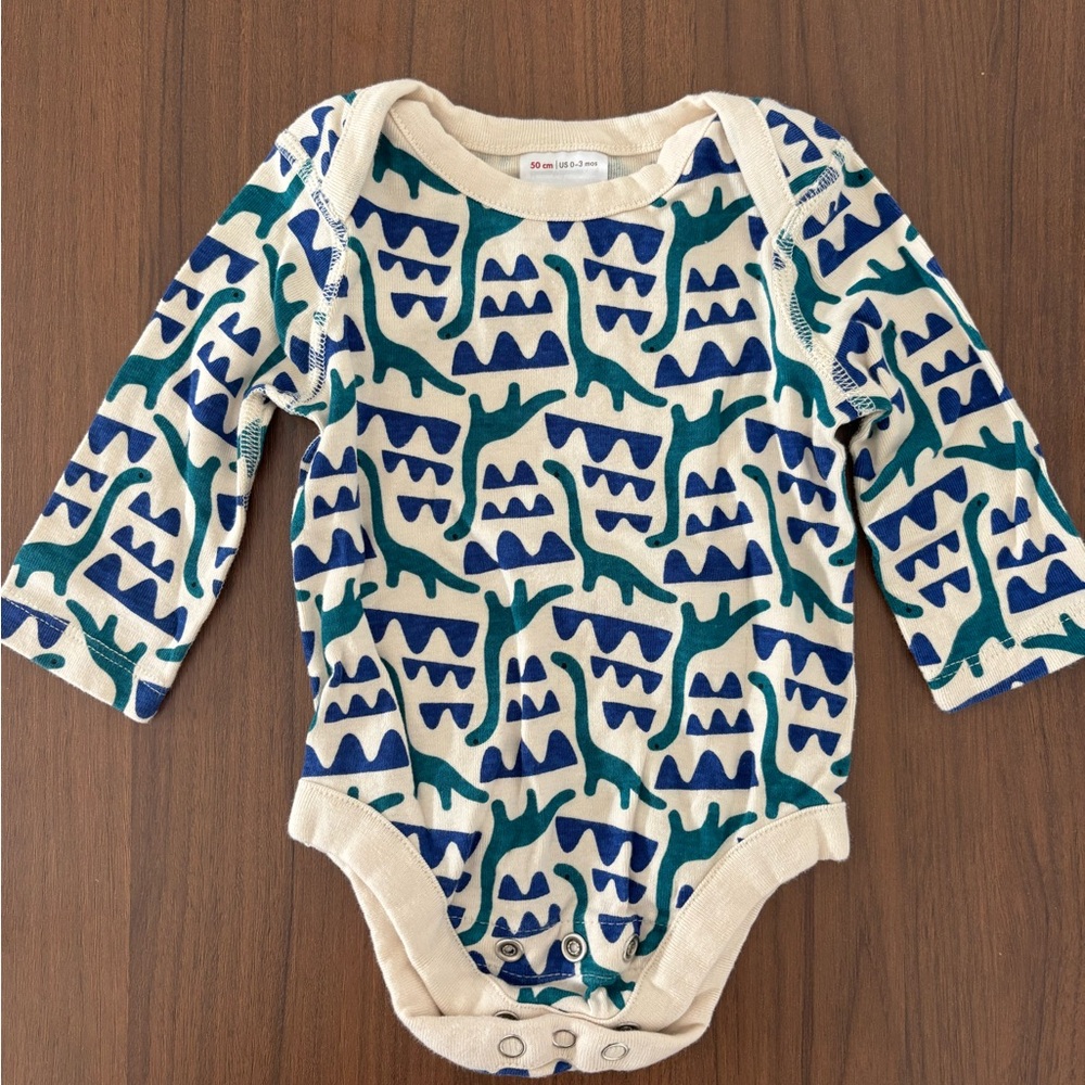 Hanna Andersson Dinosaur Onesie, 0-3 months